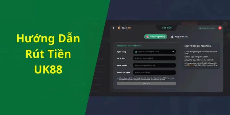 Quy định về việc rút tiền Uk88